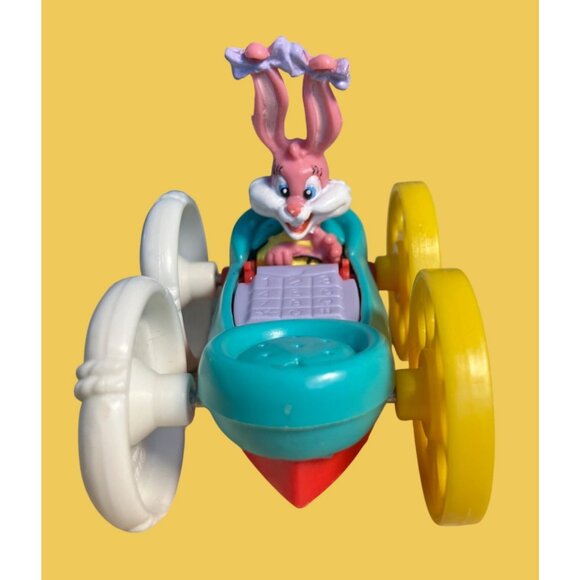 Vintage 1990 Tiny Toons Flip Car Babs Bunny & Plucky Duck McDonalds Happy Meal - Picture 8 of 11